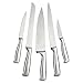 a2zchef Premium 5-Piece Stabbing Man Everyday Use Novelty Stainless Steel Knife Block Set with Unique Holder (Silver)