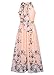Ruiyige Women's Sleeveless Halter Neck Vintage Floral Print Maxi Dress Pink M