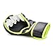 Sanabul Essential 7oz MMA Gloves for Men & Women, Hybrid MMA Martial Arts, Sparring Grappling Training, Padded Kick Boxing Gloves, Black/Green Small/Medium