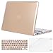 MOSISO Plastic Hard Shell Case & Keyboard Cover & Screen Protector Only Compatible Old Version MacBook Pro 13 Inch, Pure Warm Gold