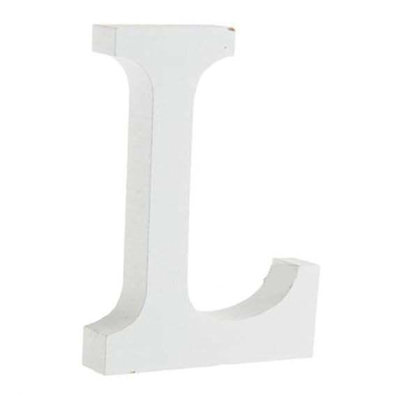 buchstaben holz weiß,Worsendy Handwerk Holz Holz Briefe Braut Hochzeitsparty Geburtstag Spielzeug Home Dekorationen 8*6CM (L)