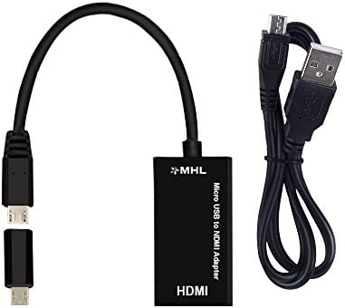 AOKEN Micro USB to HDMI MHL cable +Micro 5pin to 11pin adapter + 3 Feet Charging Cable in Black KitÂ¡Âª(Compatible with any MHL enable smartphones and tablets) (Adapter kit)