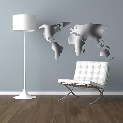 MacDecal.de Weltkarte Worldmap Wandtattoo Wandaufkleber Sticker