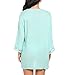 ADORNEVE Women Sexy Beachwear Bikini Cover up V-neck Hollow out Lace Lounge Dress