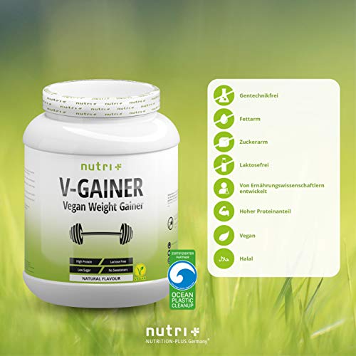 Mass & Weight Gainer Neutral 2kg vegan Natural ohne Süßstoff & Zucker VGAINER zum Zunehmen