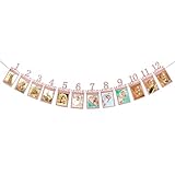 Baby First Birthday Banner, Pink Glitter Growth Record 1-12 Month Photo Props Baby Girl Party Decoration Supplies