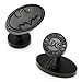 DC Comics Mens Satin Black Oval Batman Logo Cufflinks