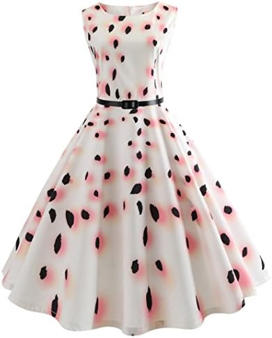 Evening Party Prom Swing Dress for Women Vintage Dresses Bodycon Sleeveless Casual Dress
