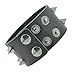 Whiteleopards Mandala Crafts Unisex Black Brown Metal Spike Studded Punk Rock Biker Wide Strap Leather Bracelet (Short Spikes)