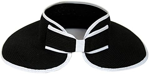HBY Miami Toyo Braid Rolled Up Visor-Black-O/S