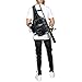 Rodeel Fishing Tackle Sling Shoulder Backpack with Rod Holder, Lure Bag, Water Resistant & Weatherproof, Large Storage, Unisex, Black Camouflage