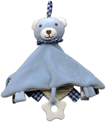 LilyFM Newborn Baby Comforter Toy Soft Sleeping Comfort Blanket Cute Animal Design Safe Cuddle Cloth - Bear