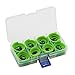 Huntcool 8pcs Powerful Slingshot Flat Rubber Band 1mm Thickness with Box for Hunting Slingshot Catapult (1mm Green)