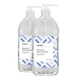 Amazon Brand - Solimo Advanced Hand Sanitizer with Vitamin E, Original Scent, Pump Bottle, 2 Liters (Pack of 2)
