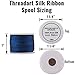 Threadart 100% Pure Silk Ribbon - 2mm White - No. 003-3 Sizes - 50 Colors