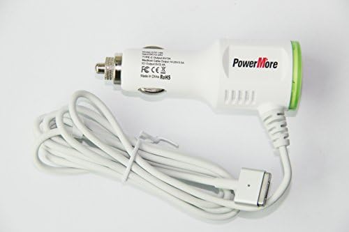 MacBook Car Charger, PowerMore Car Charger for MacBook Air/Pro/Retina and for IPhone X/8/8plus/7/6s/6 ,Samsung S7, Note5, LG5 (MagSafe T-Style 45W~85W)