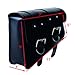 2PC Generic Motorcycle Saddlebag Black triangular Synthetic Leather 2-Strap Tool Bag