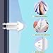 MITERL Sliding Door Locks for Baby Safety, Baby Safety Sliding Door Locks,Baby Sliding Window Locks,4 Pack Childproof Locks for Sliding Cabinet Cupboard Windows Door,White