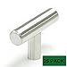 Probrico (25 Pack) 2 inch Length Brushed Nickel Cabinet Knobs, Stainless Steel T Bar Drawer Knobs, Modern Single Hole Cabinet Handle Pulls