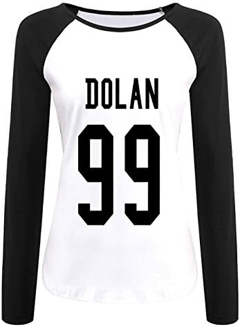 Abelmu Dolan 99 Twins Long Sleeve Raglan Baseball Shirt For Womens