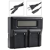 DSTE Replacement for 1.5A Dual Battery Charger Compatible Sony NP-FM50 NP-FM55H NP-FM500H NP-QM71 NP-QM91 NP-QM51D NP-QM71D NP-QM91D NP-F550 NP-F750 NP-F970 with USB Port