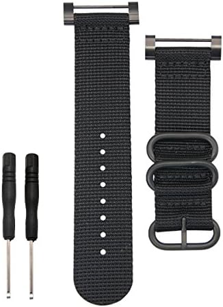 Zeit Diktator 24mm watch band for Suunto Traverse Core watch nylon men women Suunto Core watch strap replacement sport type accessory (Black)