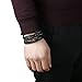 FIBO STEEL 10 Pcs Braided Leather Bracelets for Men Women Cuff Bracelet,Adjustable