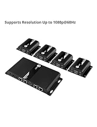 SIIG 1080p  60Hz 4 puertos HDMI extensor divisor sobre Cat6 con control remoto IR   HDMI 1.3 HDCP 1,2 1 en 4 Out   hasta 131.2 ft