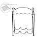 Grape Arbor Style Tabletop 3 Wine Bottles / 5 Wine Glasses Metal Wine Organizer Storage Rack w/ Top Handle - Black