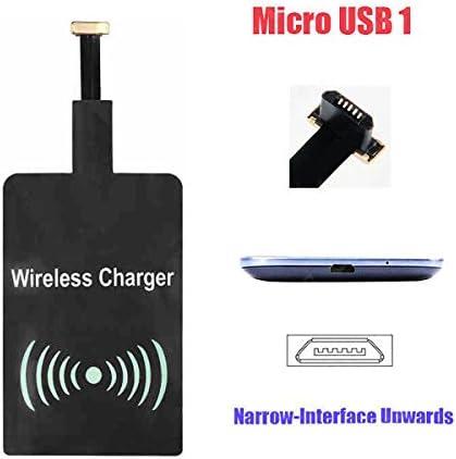 Android Wadjet Qi Wireless Charging Receiver Ultra Slim Micro USB Universal QI Wireless Charger Receiver For Android (USB Type 1)