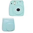 Fujifilm Instax Mini 9 Instant Camera with Instax Groovy Camera Case (Ice Blue)