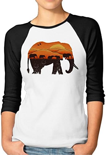 Colleges Shirts Graphic Tees African Elephant Lady Half SleeveÂ Tees
