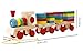 Lewo Wooden Geometric Shapes Stacking Train Peg Puzzles Games Toddlers Educational Toys