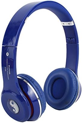 Bluetooth Wireless Headphones Foldable Over The Ear Headset with Mic FM Radio Calling Feature Compatible with Android IOS and Windows By Acid Eye (Royal Blue)