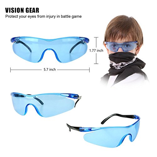 KINGSOO Tactical Vest Kit for Nerf N-Strike Elite Series Tactical Gear Include Vests Glasses Scarves Clips Bullets (Set1) - Thumbnail 3