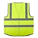 GOGO 5 Pockets High Visibility Zipper Front Breathable Safety Vest with Reflective Strips, Uniform Vest-Blue-M