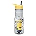 Zak! Designs Tritan Water Bottle with Flip-up Spout and Straw featuring Despicable Me 3 Minions Graphics, Break-resistant and BPA-free Plastic, 25 oz