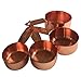 Copper Metal Measuring Cups For Your Rustic & Farmhouse Kitchen Decor, Superior Strength Stainless Steel Core, Beautiful Finish, Baking Supplies, Cooking Tools, A Lovely Gift, Attractively Boxed