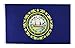 Shop72 - American US State New Hampshire Flag, 3x5 ft, Two Brass Grommets, 100D Polyester Flags of 50 American States - New Hampshire