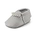 Voberry® Baby Girls Soft soled Tassel Bowknots Crib Shoes Moccasins (6~12 Month, Gray)
