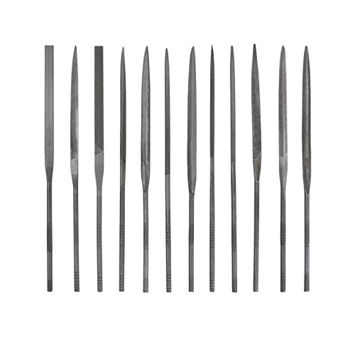 Set of 12 Needle Files in Plastic Pouch Tool for Wax Carving Cutting (14 cm)