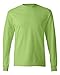 Hanes TAGLESS Long-Sleeve T-Shirt,Lime,Medium