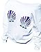 Ybenlow Women's Long Sleeve Chic Seashells Slouchy Pullover Sweatshirt Tops,White,Small