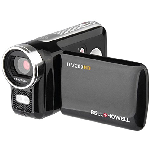 Bell & Howell DV200HD HD Video Camera Camcorder with Built-in Video Light 32GB Card + Video Light + Tripod + Case + Kit