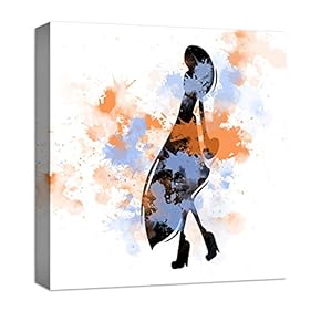Canvas Wall Art Abstract Elegant People Painting Artwork for Home Prints Framed - 12x12 inches