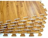 We Sell Mats Printed Wood Grain 2' x 2' x 3/8" Interlocking Foam Floor Mats