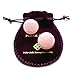 2-pcs Set Rose Quartz Balls 25mm Diameter by Polar Jade