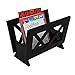 Oceanstar Contemporary Wood Magazine Rack, Black