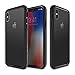 iPhone X Case, Patchworks [Level Silhouette Series] One Piece Triple Material TPU PC with Added Corner Cushion Drop Protection Bumper Frame Case for iPhone X / 10 - Black