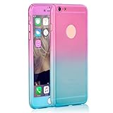 iPhone 6S 4.7inch Case,GBSELL Colorful Luxury Ultra-thin Shockproof Armor Back Cover (Pink Blue )